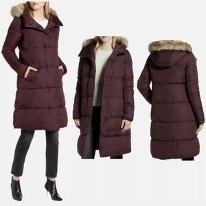 Rachel Parcell puffer coat with fur trim hood